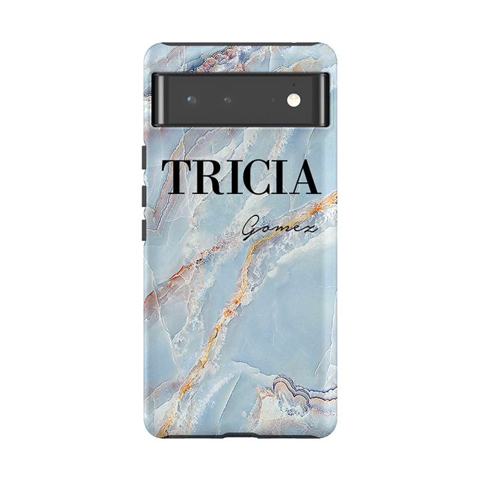 Personalised Ocean Marble Name Google Pixel 7 Case