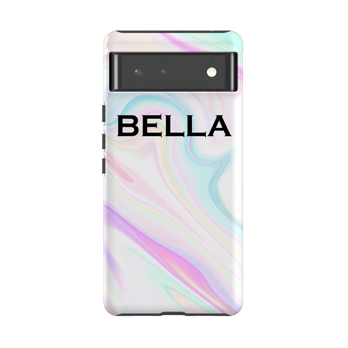 Personalised Pastel Swirl Name Google Pixel 8 Pro Case