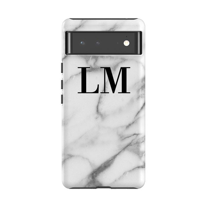 Personalised Pentelic Marble Initials Google Pixel 6 Pro Case