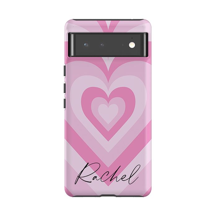 Personalised Pink Heart Latte Google Pixel 6 Case