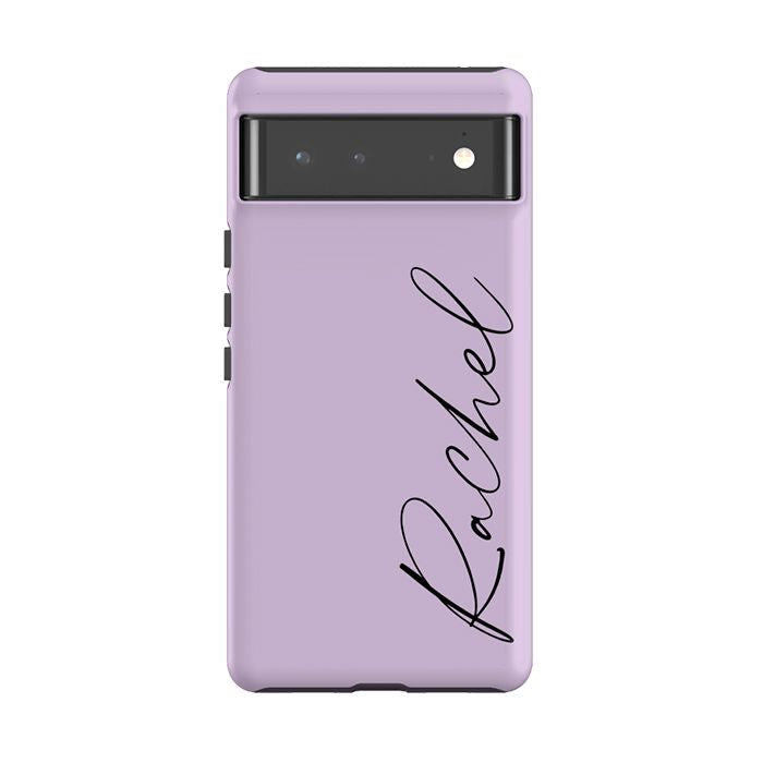 Personalised Purple Name Google Pixel 6 Pro Case