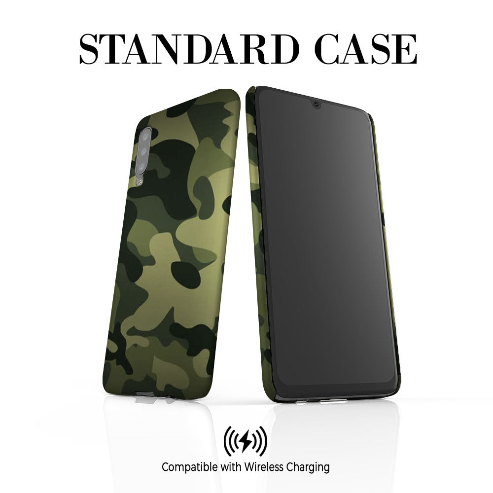 Personalised Green Camouflage Initials Samsung Galaxy A50 Case