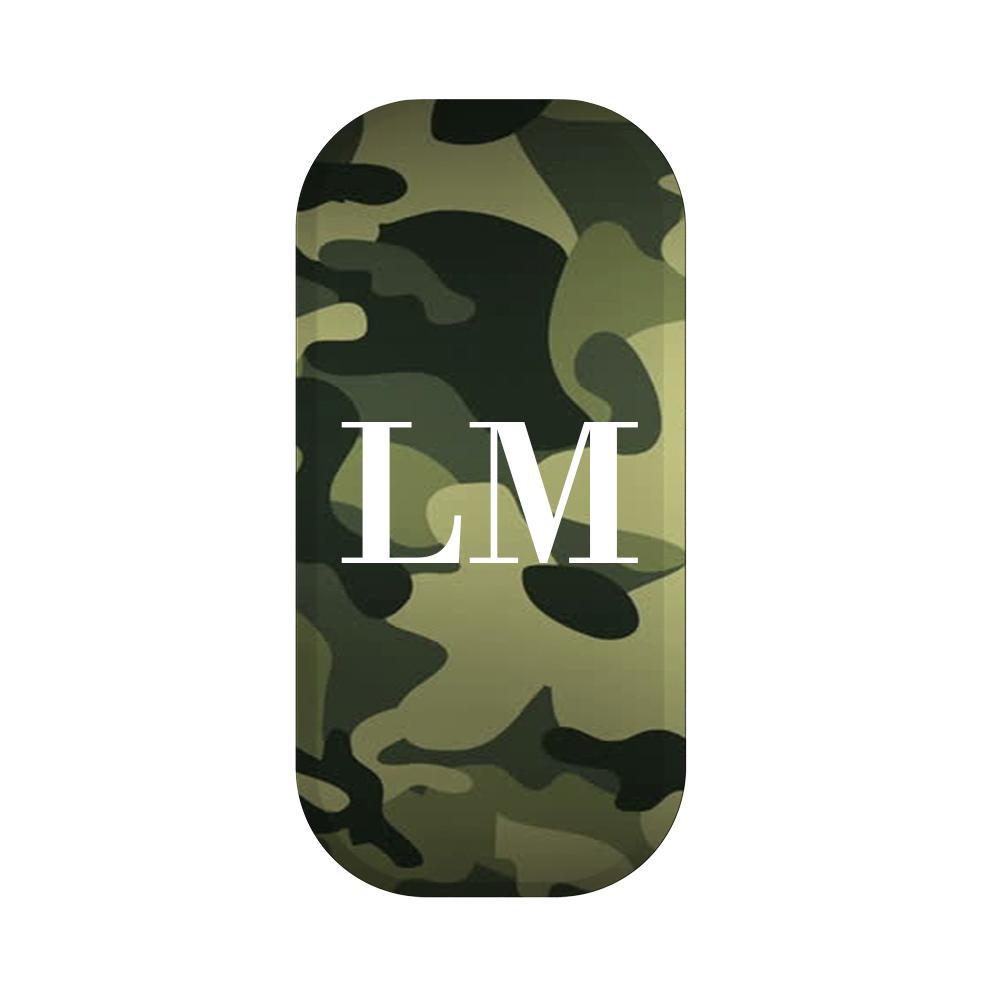 Personalised Green Camouflage Initials Clickit Phone grip