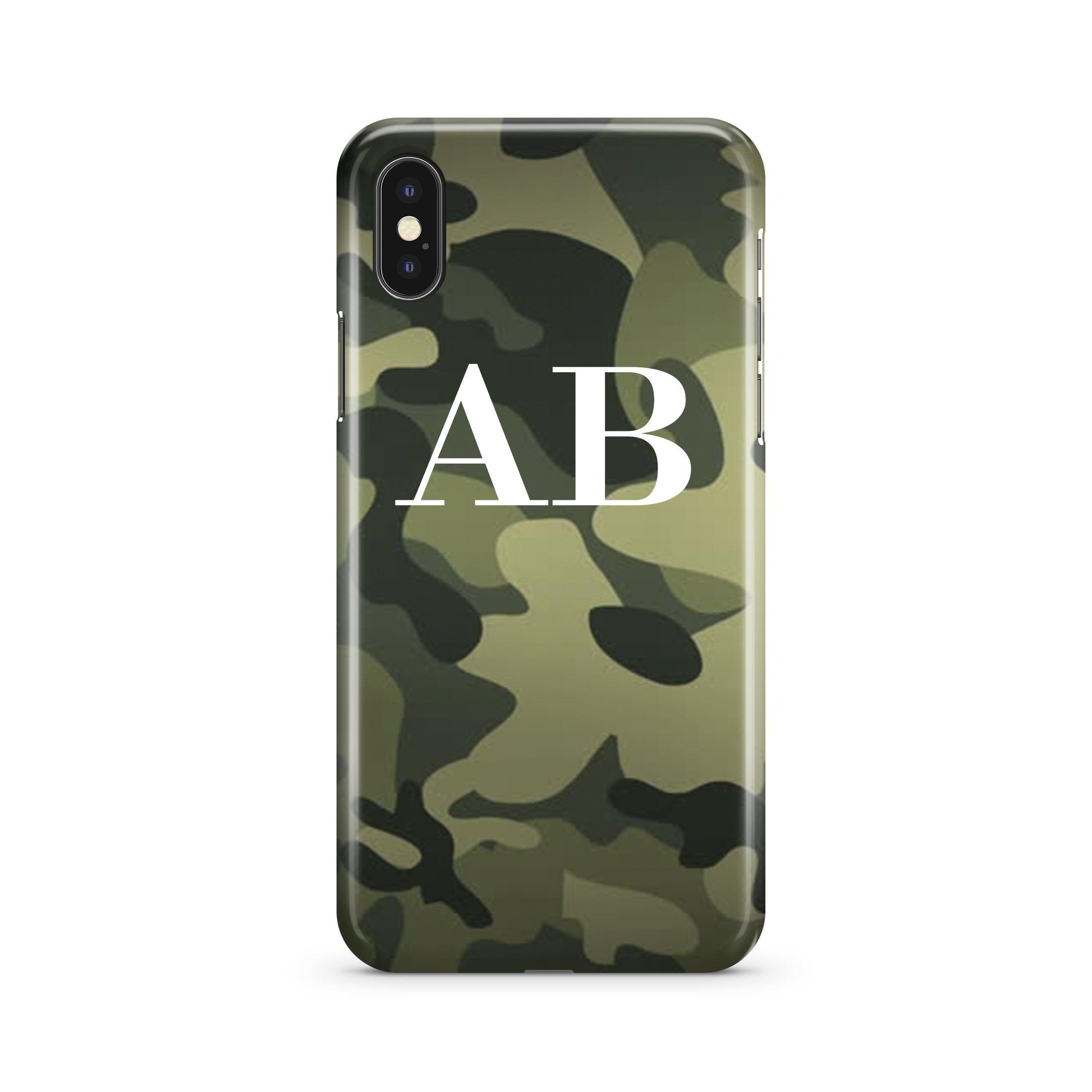 Personalised Camouflage Initials iPhone Max