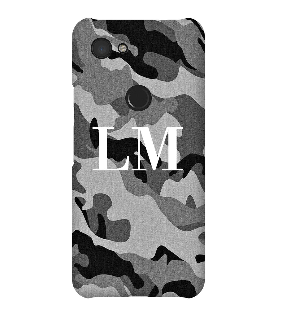 Personalised Grey Camouflage Google Pixel 3a Case