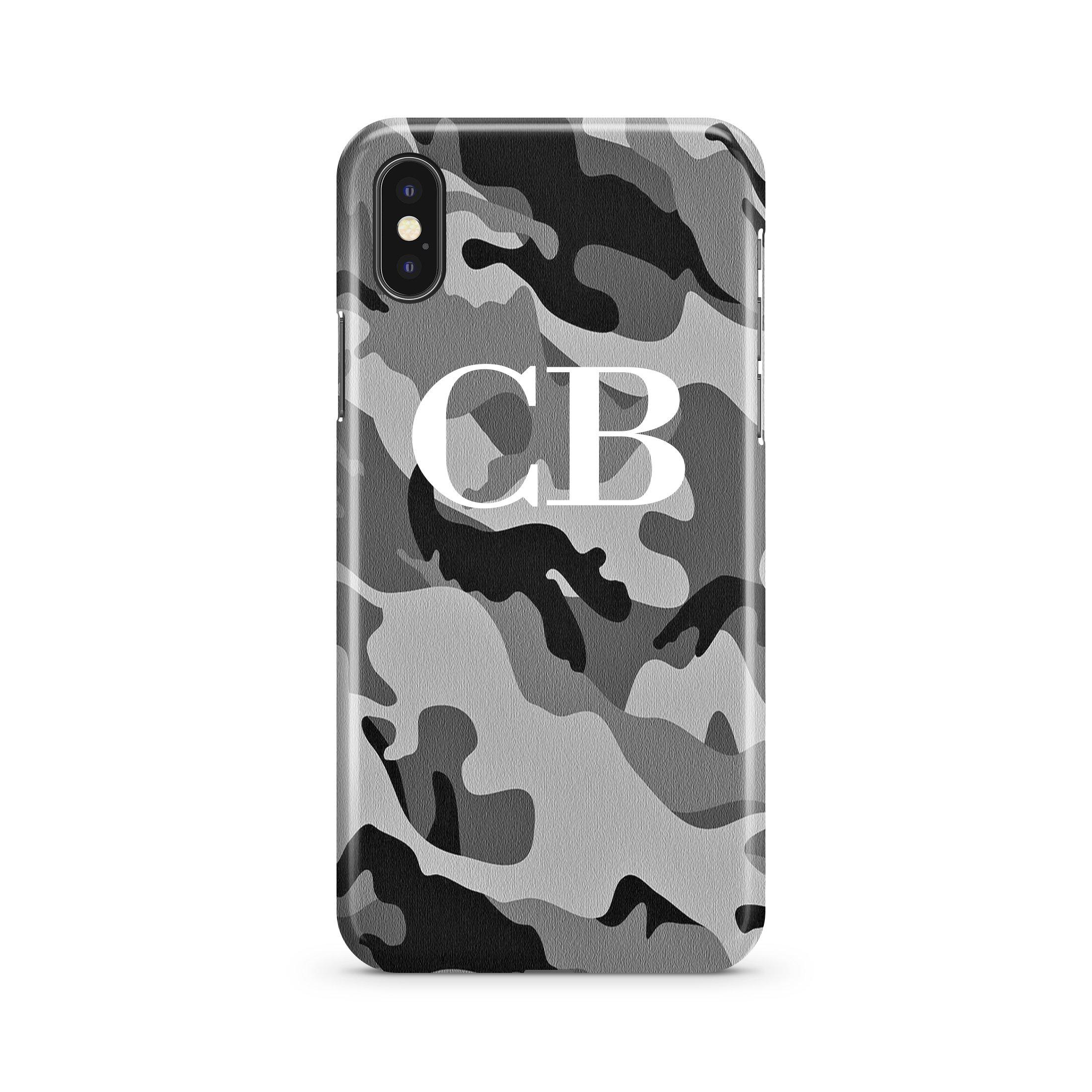 Personalised Camouflage Initials iPhone