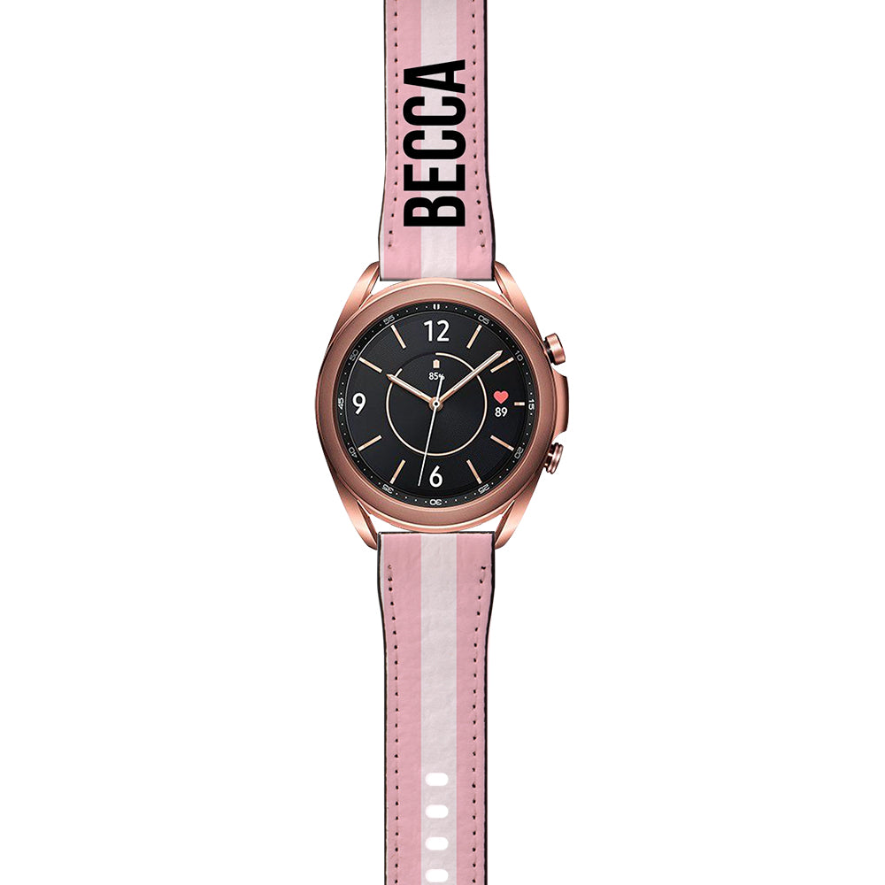 Personalised Bloom Stripes Samsung Galaxy Watch3 Strap