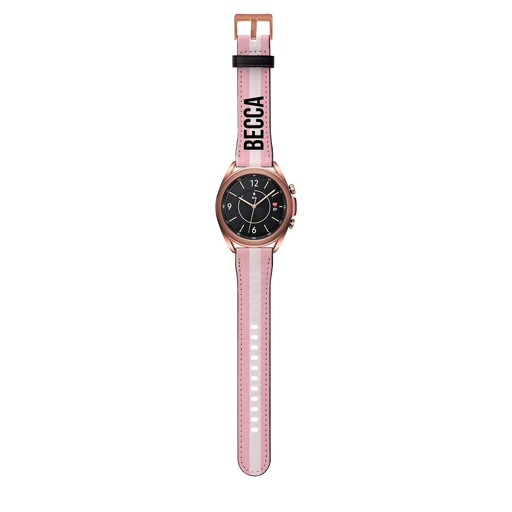 Personalised Bloom Stripes Samsung Galaxy Watch3 Strap