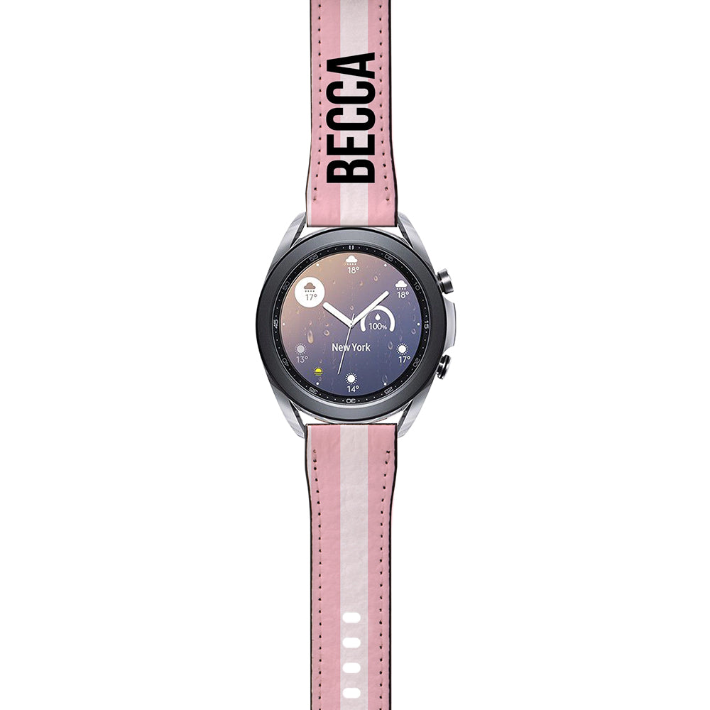 Personalised Bloom Stripes Samsung Galaxy Watch3 Strap