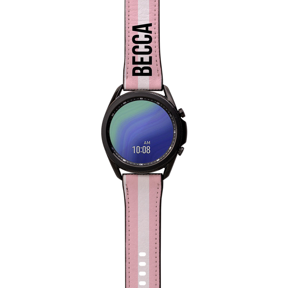 Personalised Bloom Stripes Samsung Galaxy Watch3 Strap