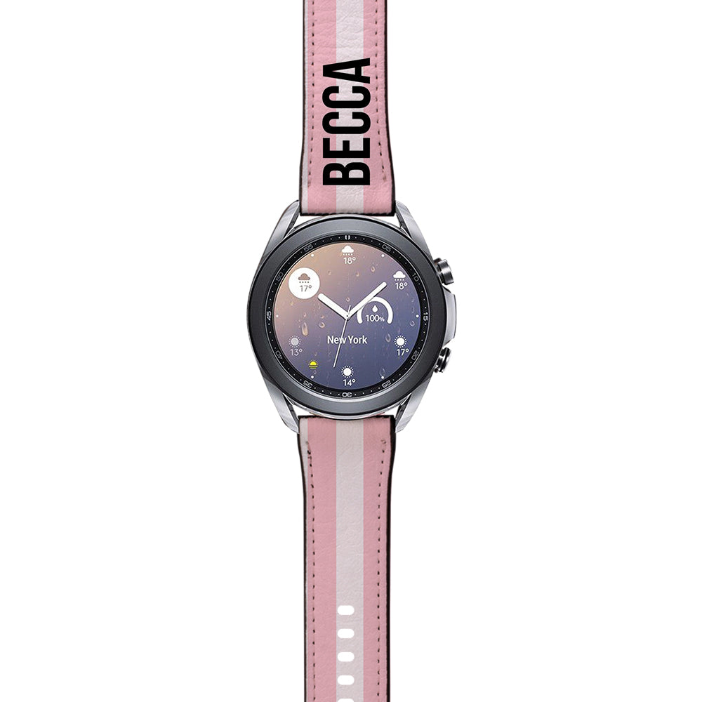 Personalised Bloom Stripes Samsung Galaxy Watch3 Strap