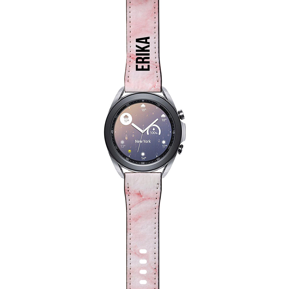 Personalised Cotton Candy Marble Samsung Galaxy Watch3 Strap