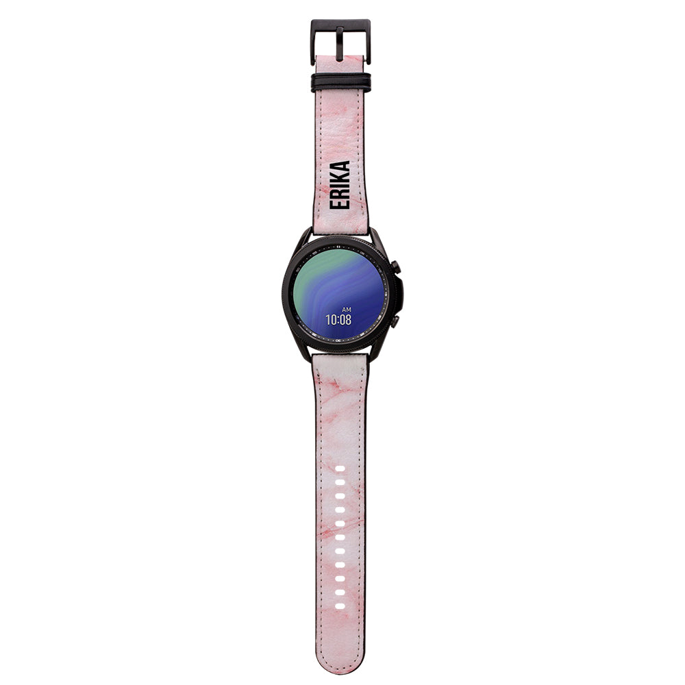 Personalised Cotton Candy Marble Samsung Galaxy Watch3 Strap