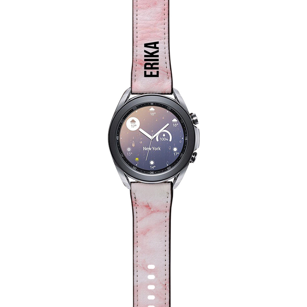 Personalised Cotton Candy Marble Samsung Galaxy Watch3 Strap