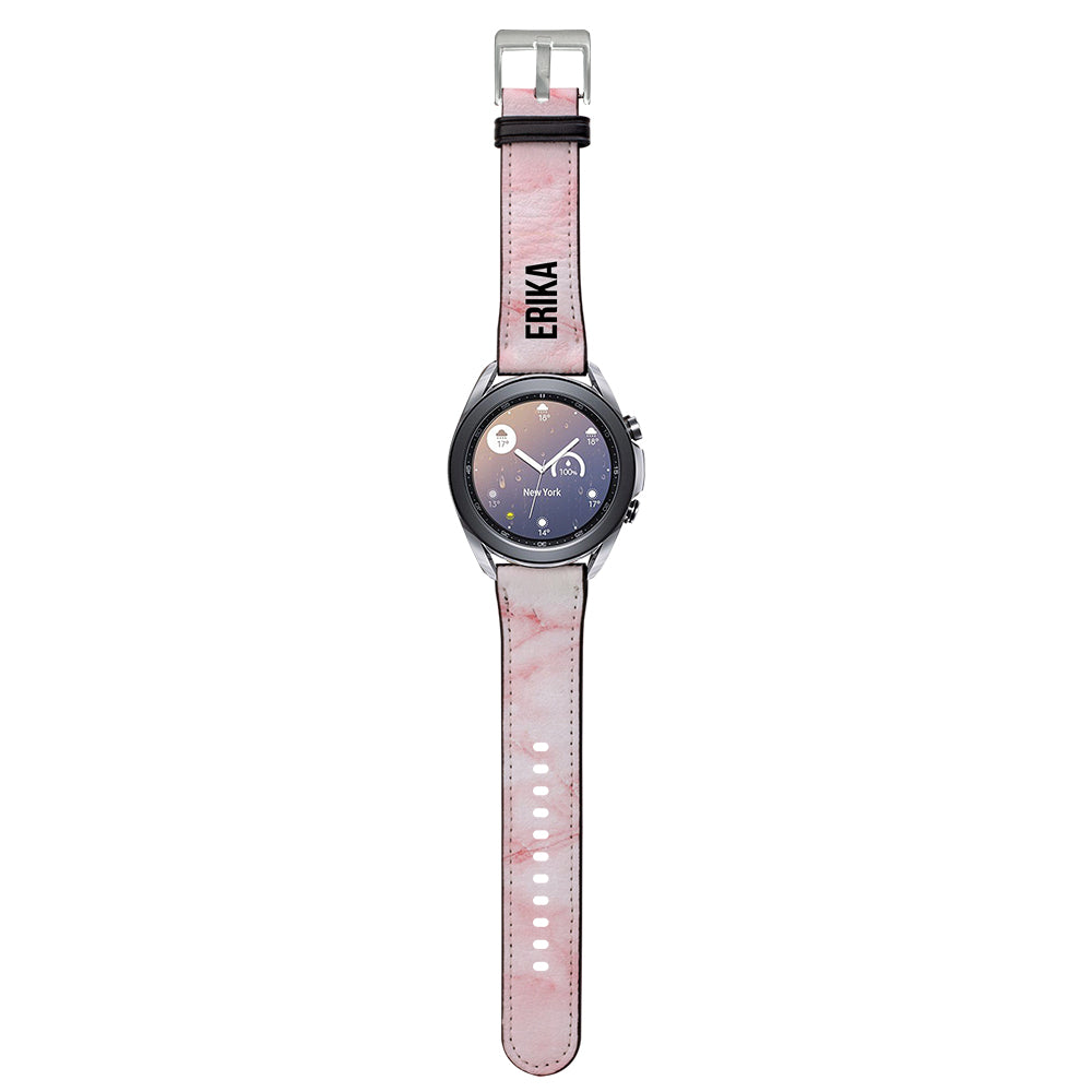 Personalised Cotton Candy Marble Samsung Galaxy Watch3 Strap