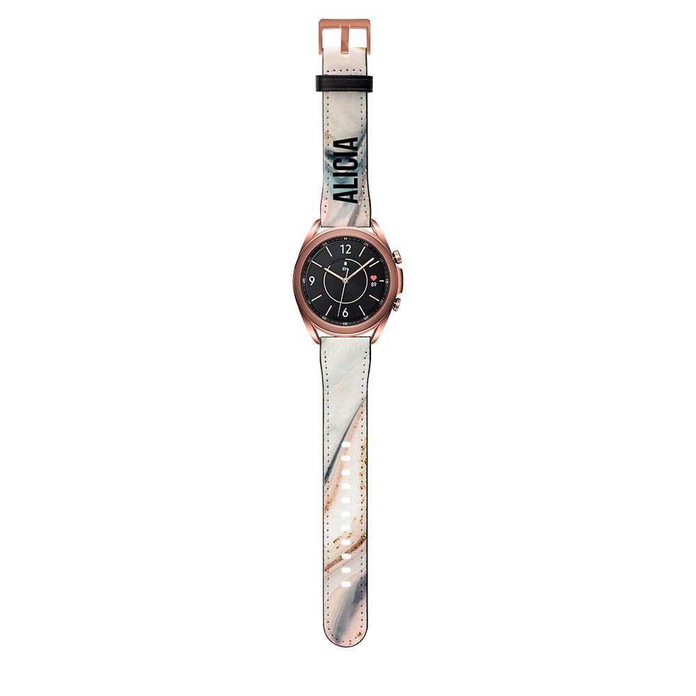 Personalised Fantasia Marble Name Samsung Galaxy Watch3 Strap