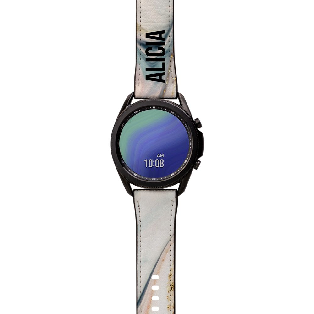 Personalised Fantasia Marble Name Samsung Galaxy Watch3 Strap