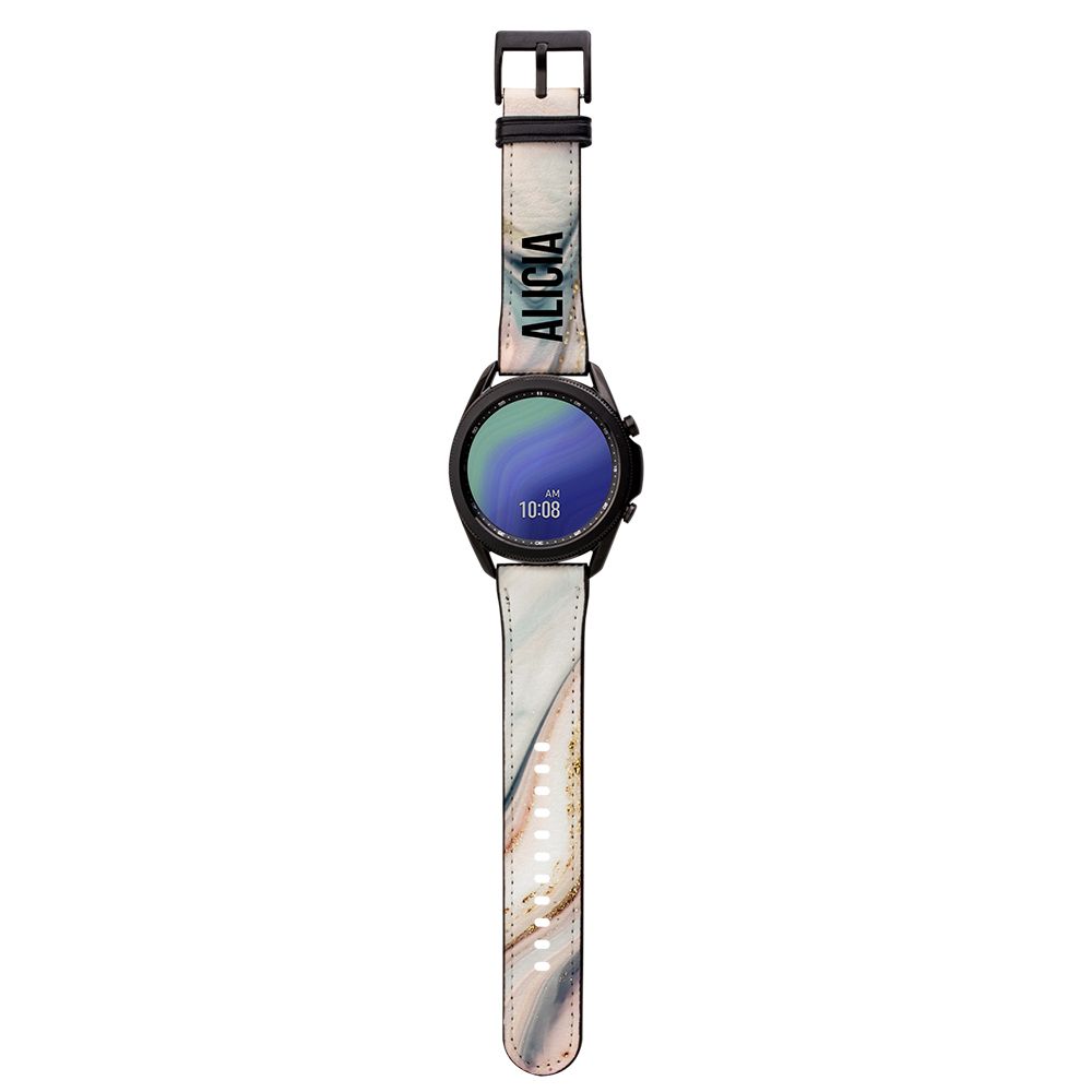 Personalised Fantasia Marble Name Samsung Galaxy Watch3 Strap