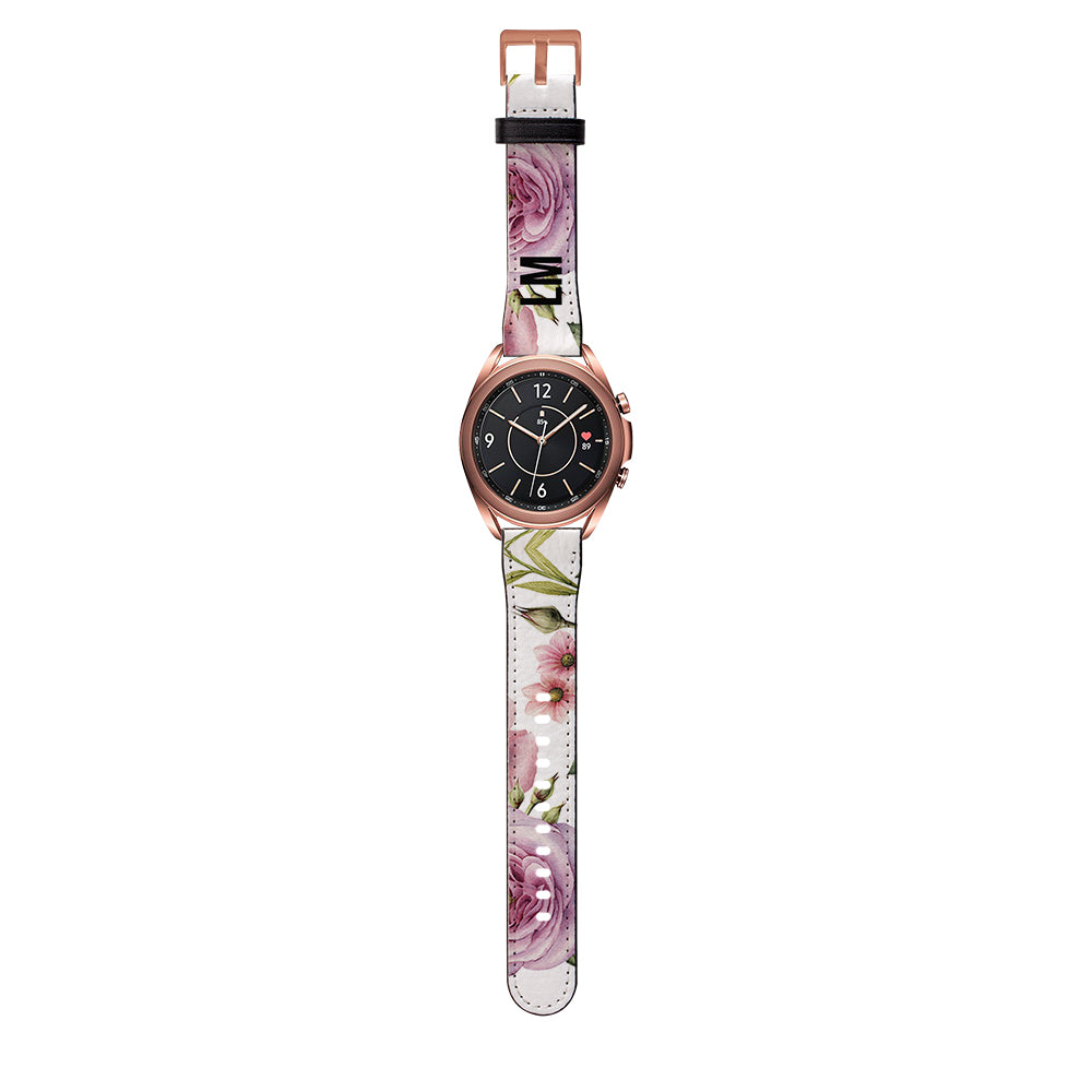 Personalised Floral Blossom Samsung Galaxy Watch3 Strap