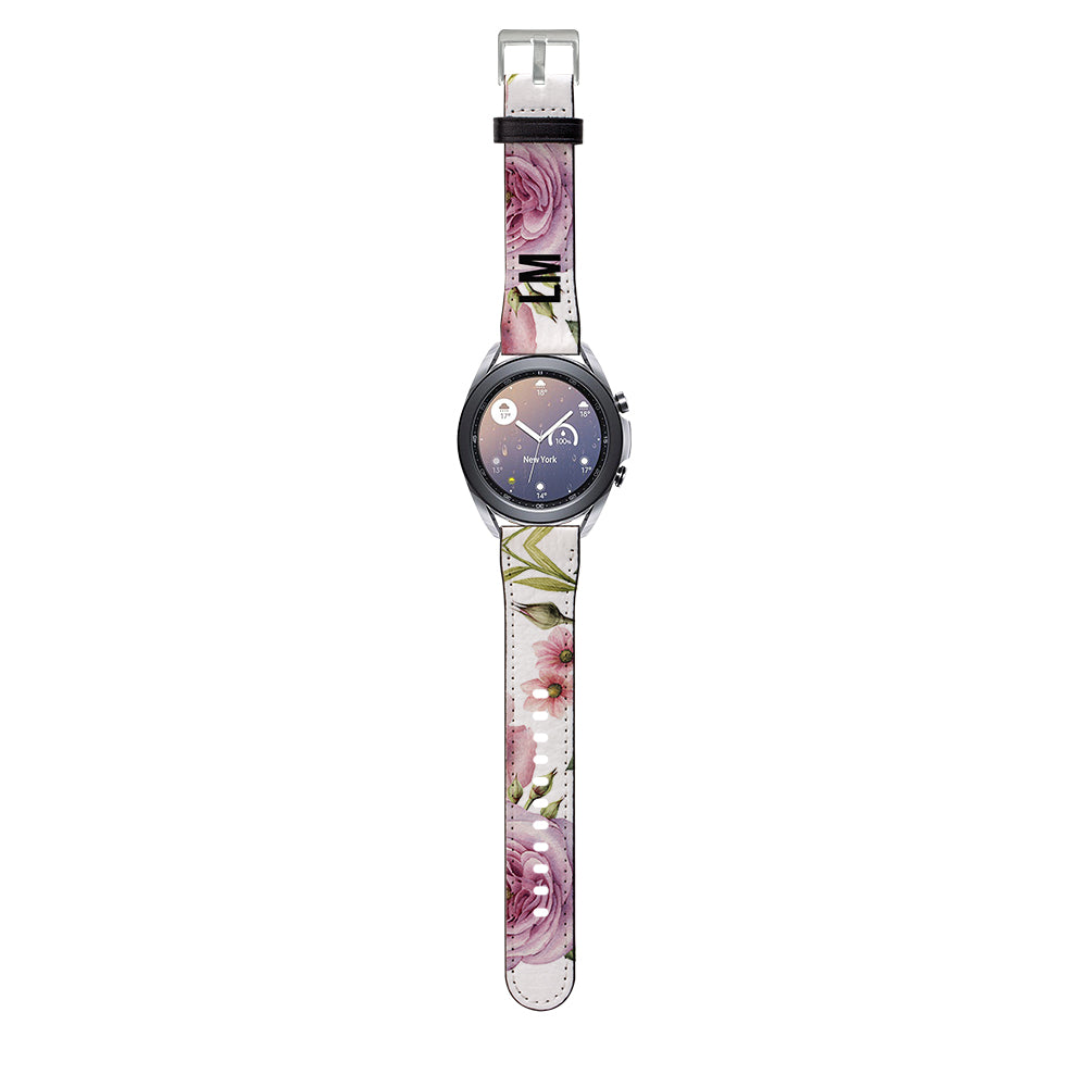 Personalised Floral Blossom Samsung Galaxy Watch3 Strap