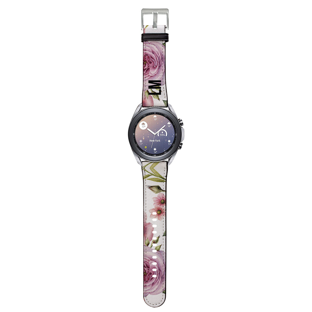 Personalised Floral Blossom Samsung Galaxy Watch3 Strap
