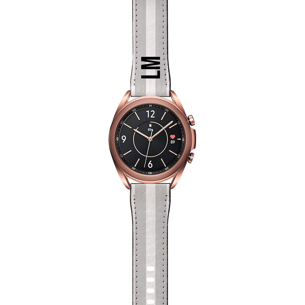 Personalised Grey Stripe Samsung Galaxy Watch3 Strap