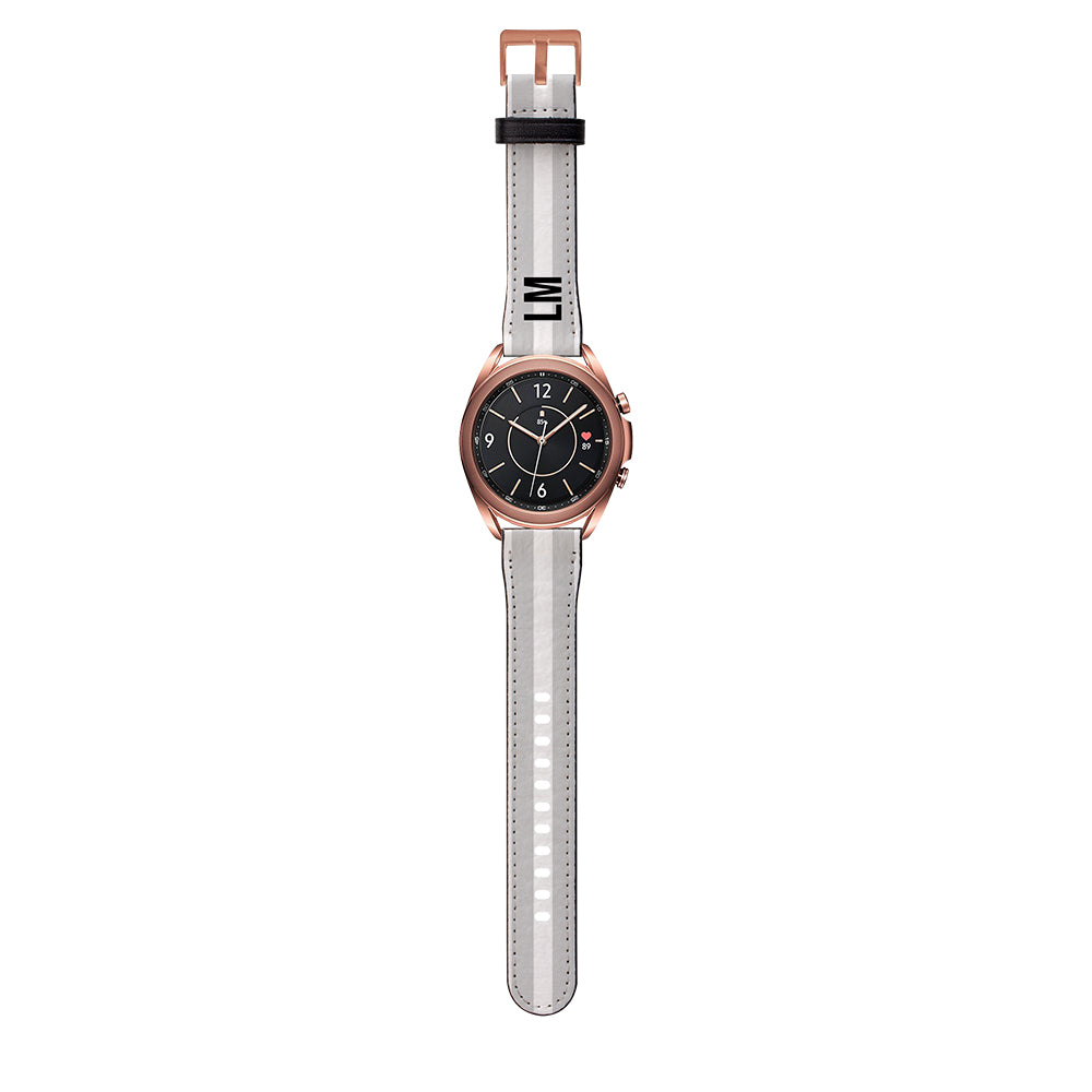 Personalised Grey Stripe Samsung Galaxy Watch3 Strap