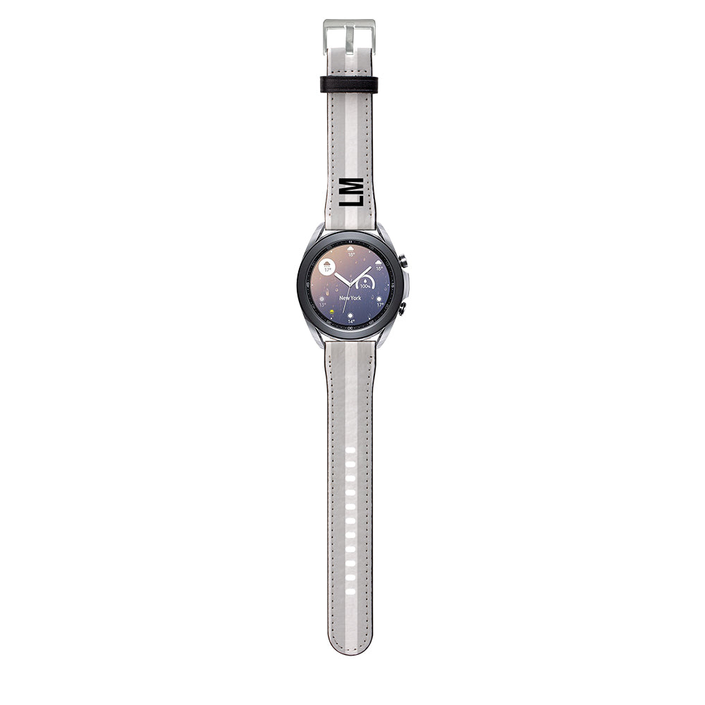 Personalised Grey Stripe Samsung Galaxy Watch3 Strap