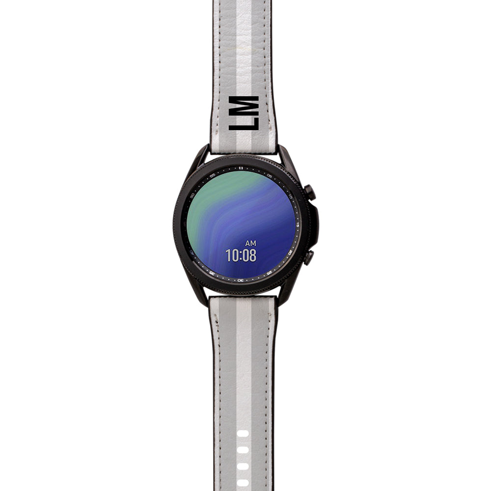 Personalised Grey Stripe Samsung Galaxy Watch3 Strap