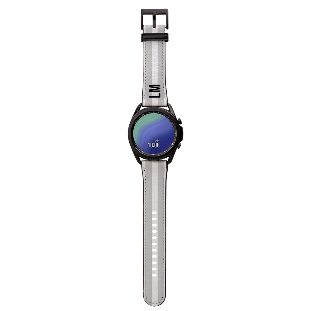 Personalised Grey Stripe Samsung Galaxy Watch3 Strap