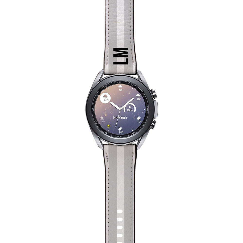 Personalised Grey Stripe Samsung Galaxy Watch3 Strap