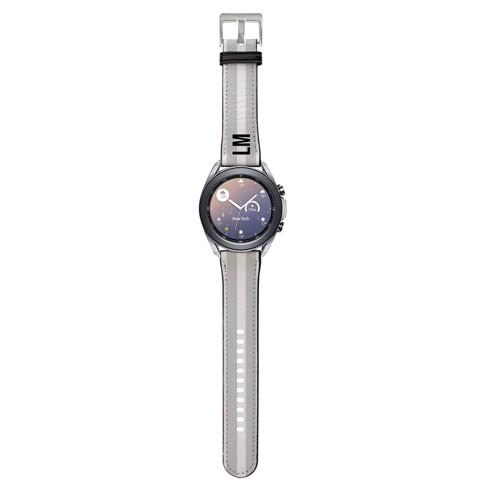 Personalised Grey Stripe Samsung Galaxy Watch3 Strap