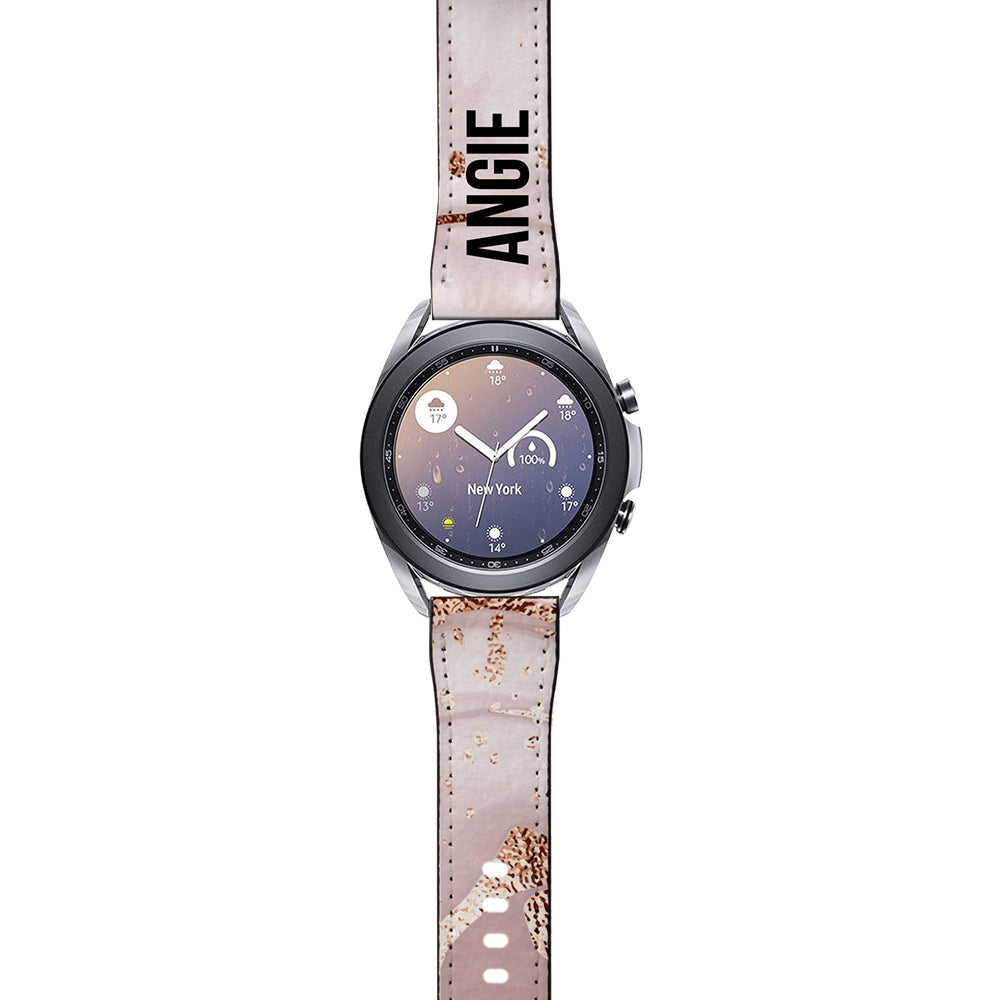 Personalised Liquid Marble Samsung Galaxy Watch3 Strap