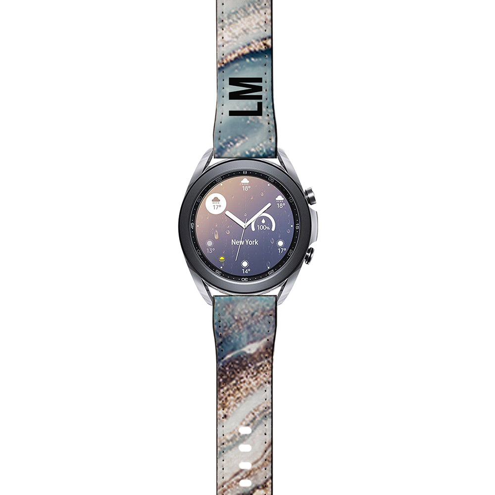 Personalised Luxe Marble Initials Samsung Galaxy Watch3 Strap