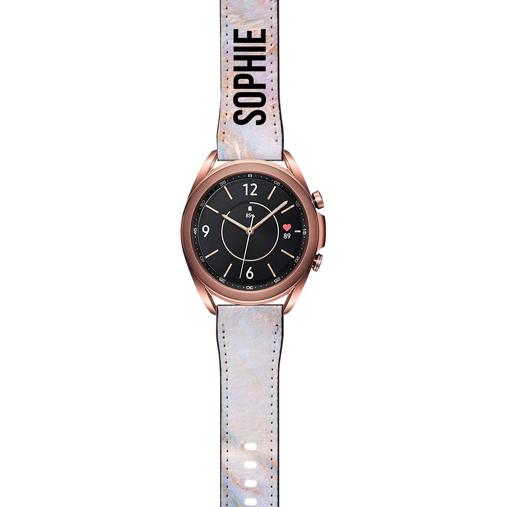 Personalised Moonshine Marble Name Samsung Galaxy Watch3 Strap