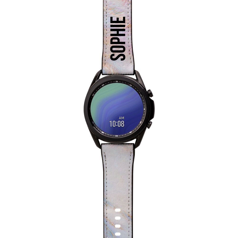 Personalised Moonshine Marble Name Samsung Galaxy Watch3 Strap