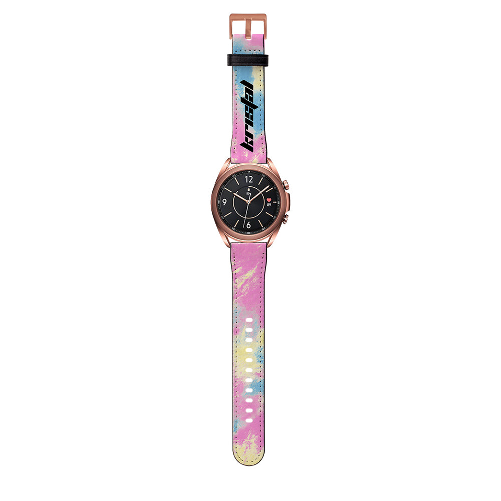 Personalised Multicolor Tie Dye Samsung Galaxy Watch3 Strap