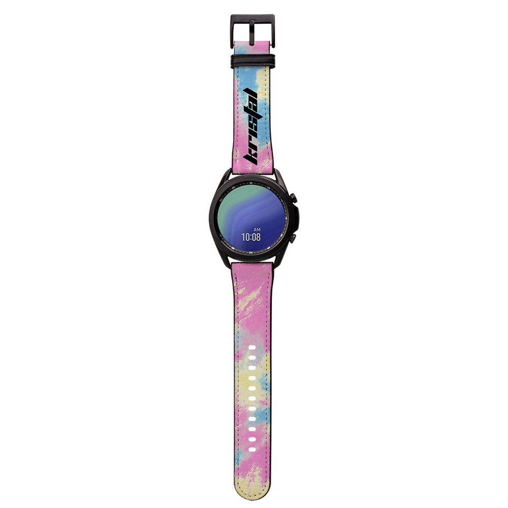 Personalised Multicolor Tie Dye Samsung Galaxy Watch3 Strap