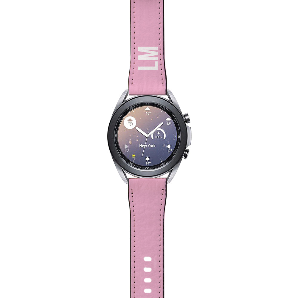 Personalised Pink Samsung Galaxy Watch3 Strap