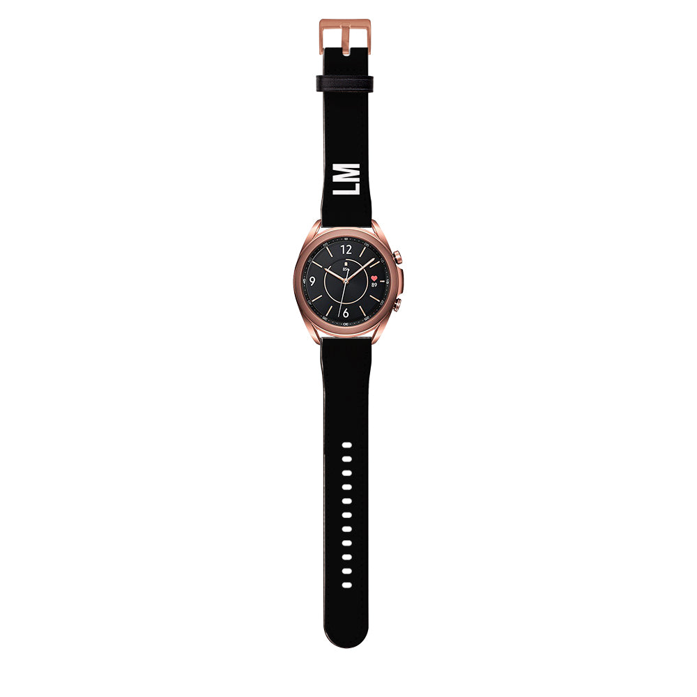Personalised Black Samsung Galaxy Watch3 Strap