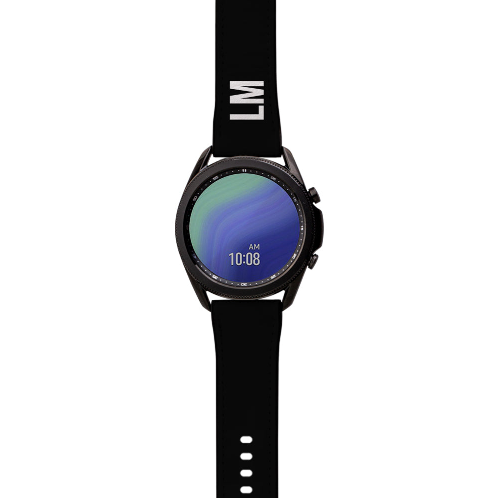 Personalised Black Samsung Galaxy Watch3 Strap
