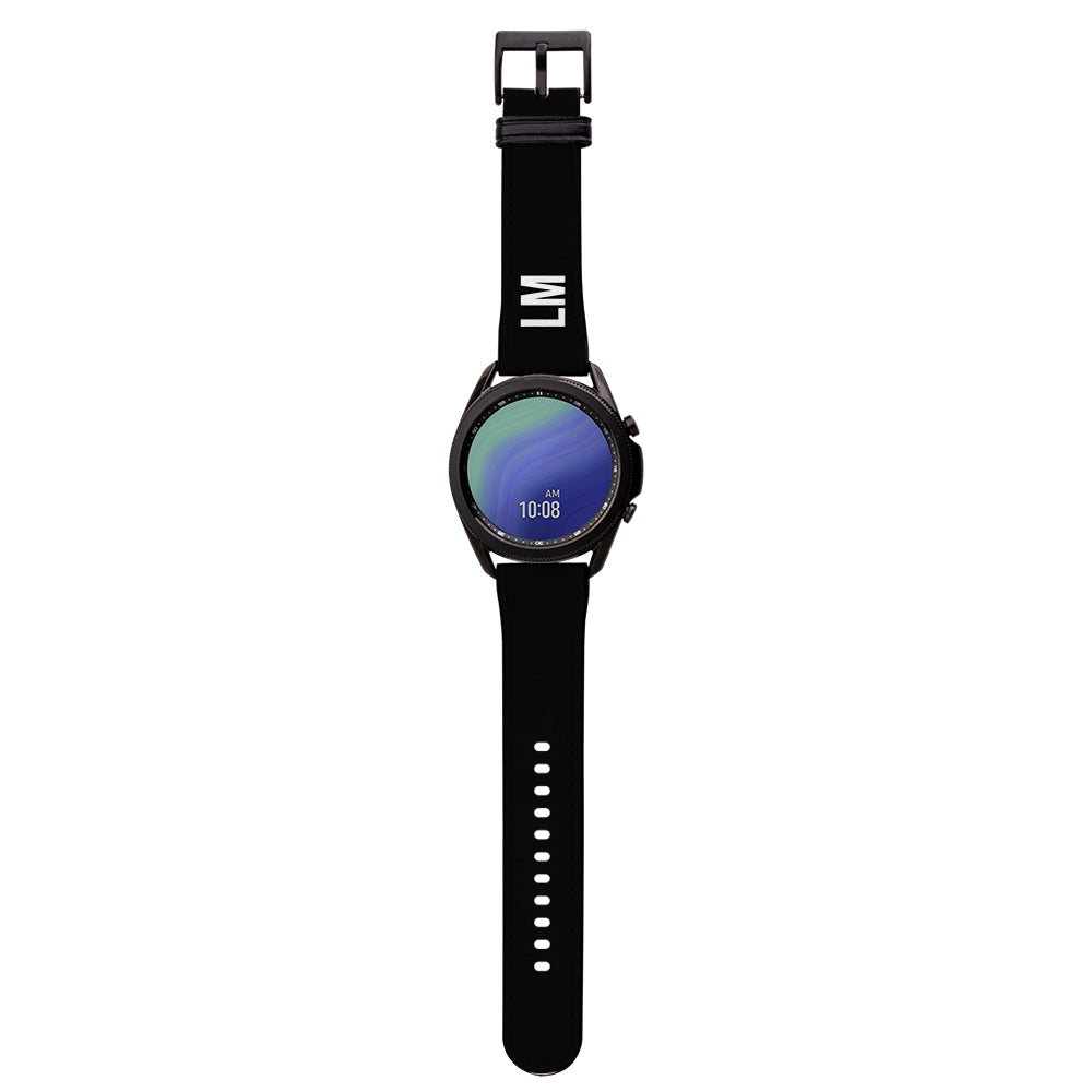 Personalised Black Samsung Galaxy Watch3 Strap
