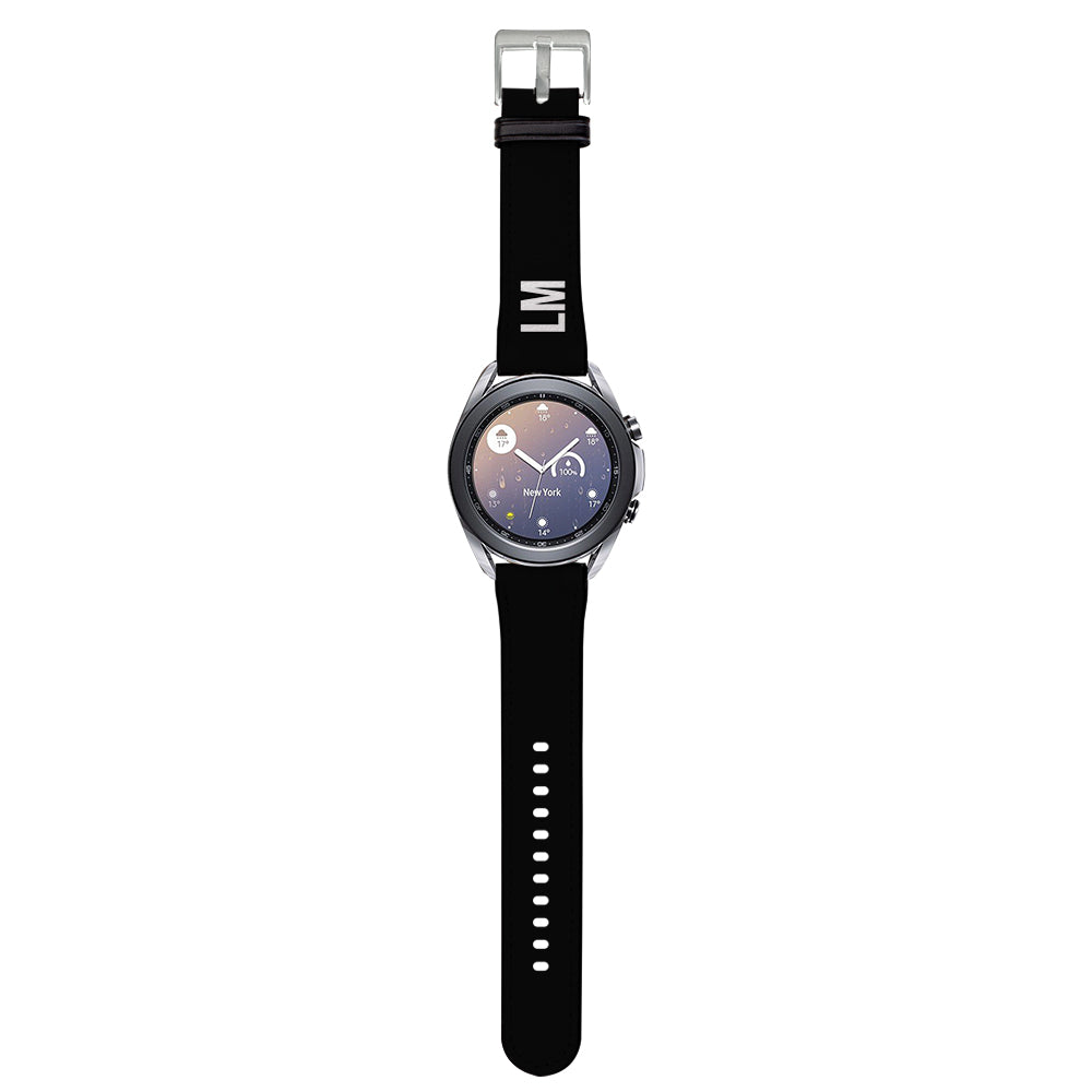 Personalised Black Samsung Galaxy Watch3 Strap