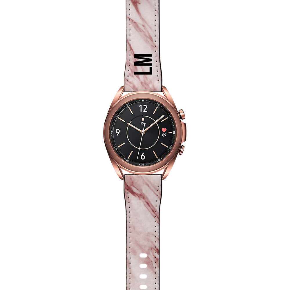 Personalised Rosa Marble Samsung Galaxy Watch3 Strap
