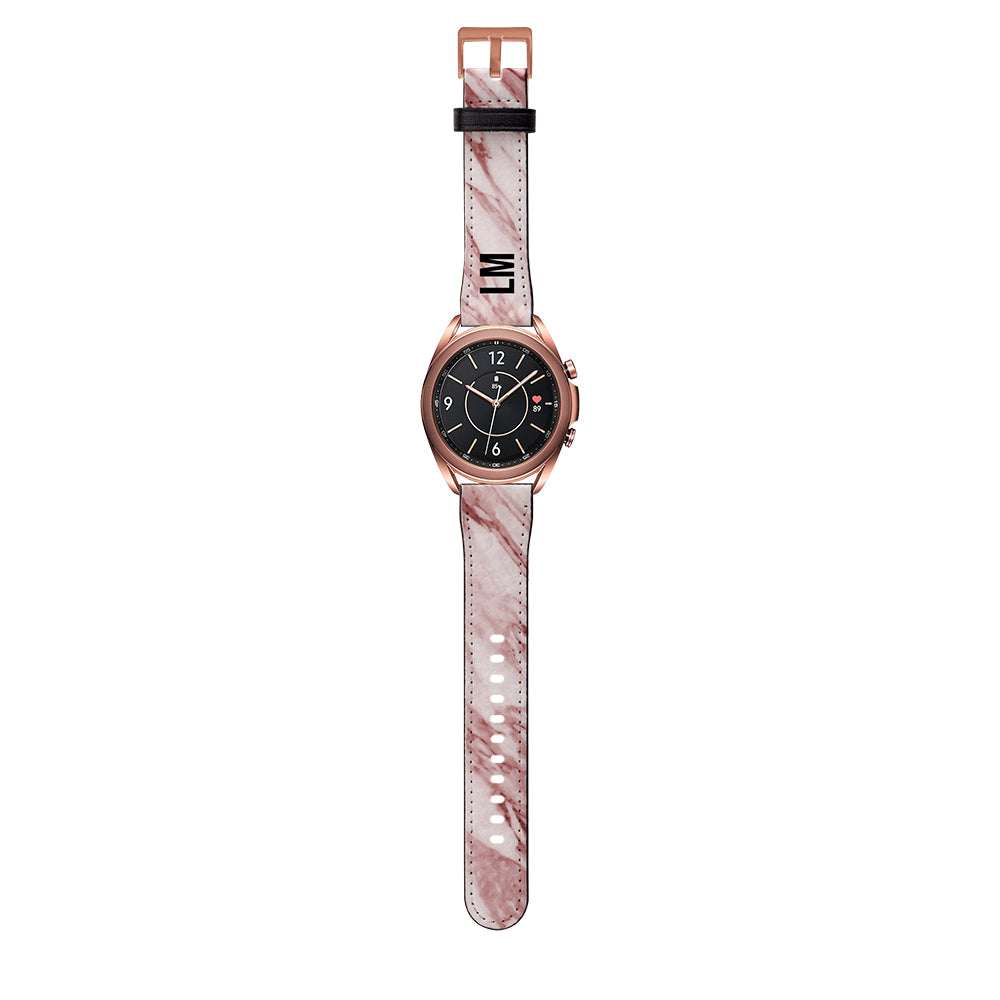 Personalised Rosa Marble Samsung Galaxy Watch3 Strap