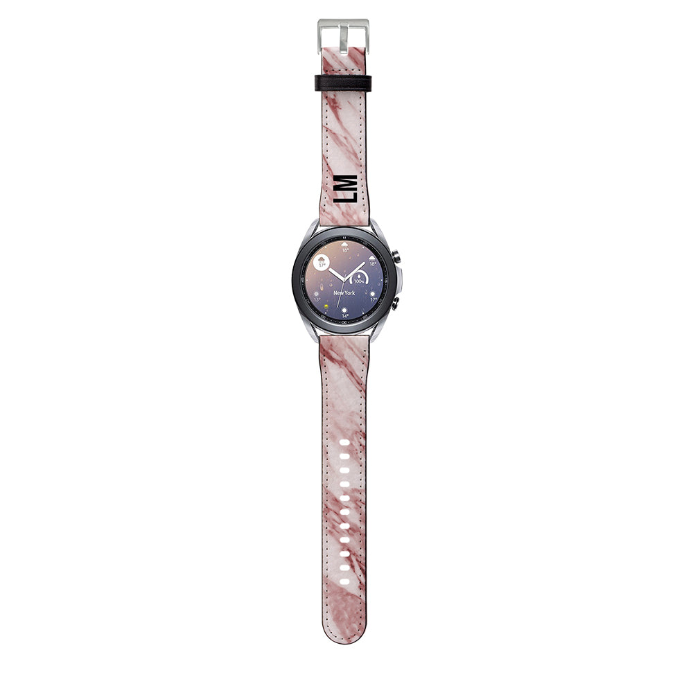 Personalised Rosa Marble Samsung Galaxy Watch3 Strap