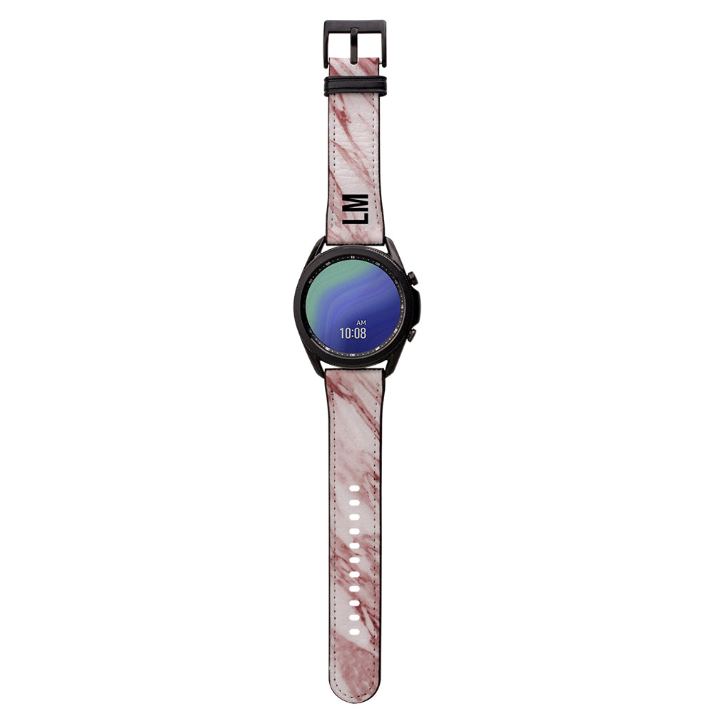 Personalised Rosa Marble Samsung Galaxy Watch3 Strap