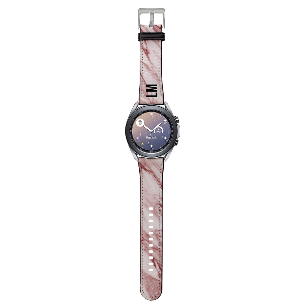 Personalised Rosa Marble Samsung Galaxy Watch3 Strap