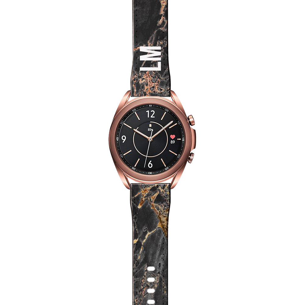 Personalised Slate Marble Samsung Galaxy Watch3 Strap