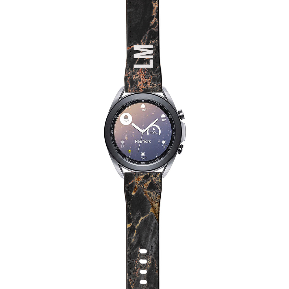 Personalised Slate Marble Samsung Galaxy Watch3 Strap